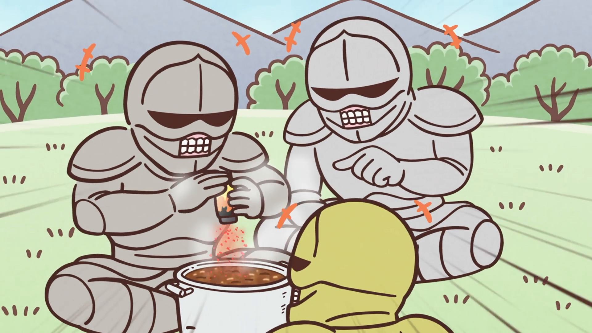 ダブルで／外カレー