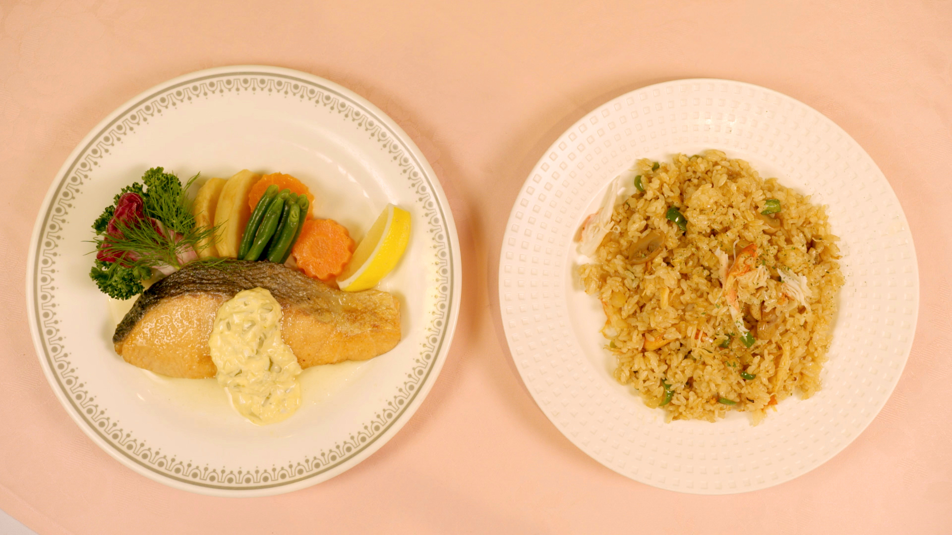 千葉県千葉市の特製ニンニクスープと生鮭のバター焼き