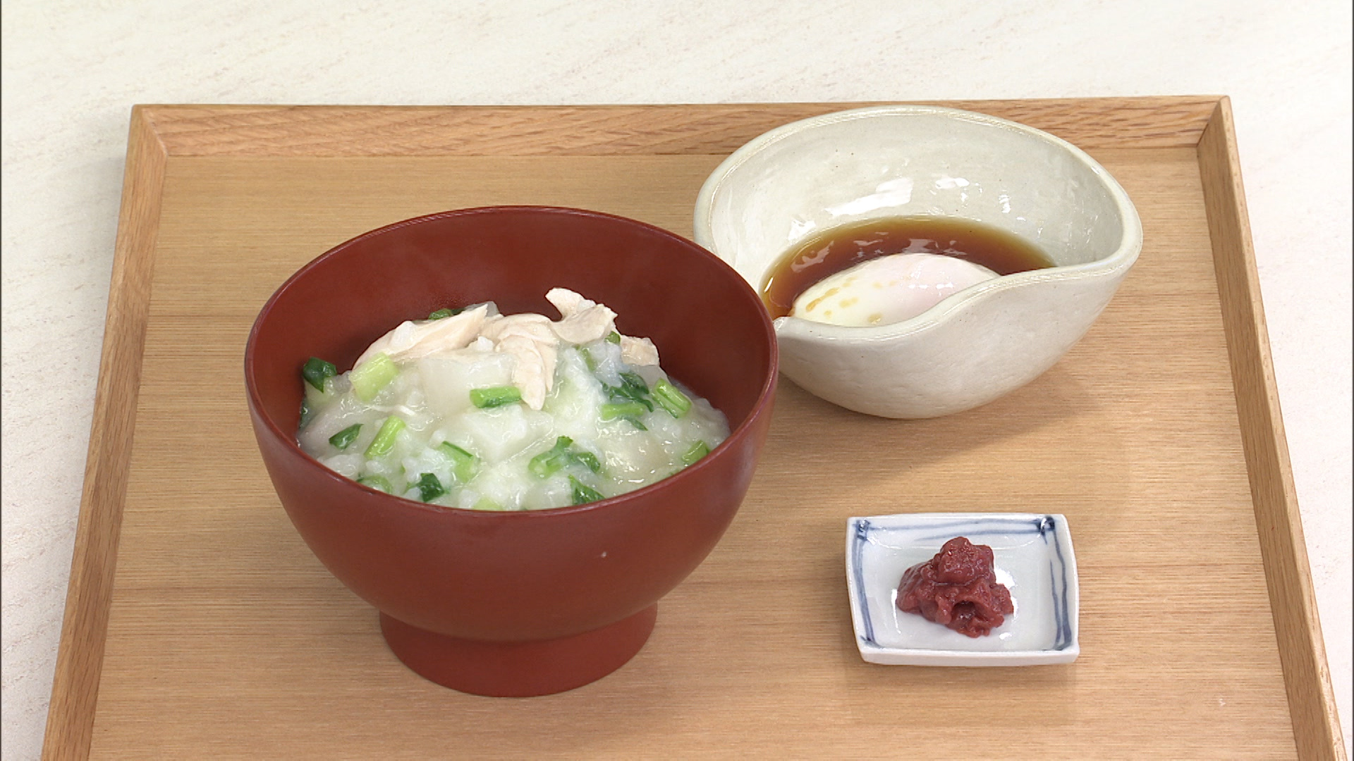 かぶとささ身の豆乳粥