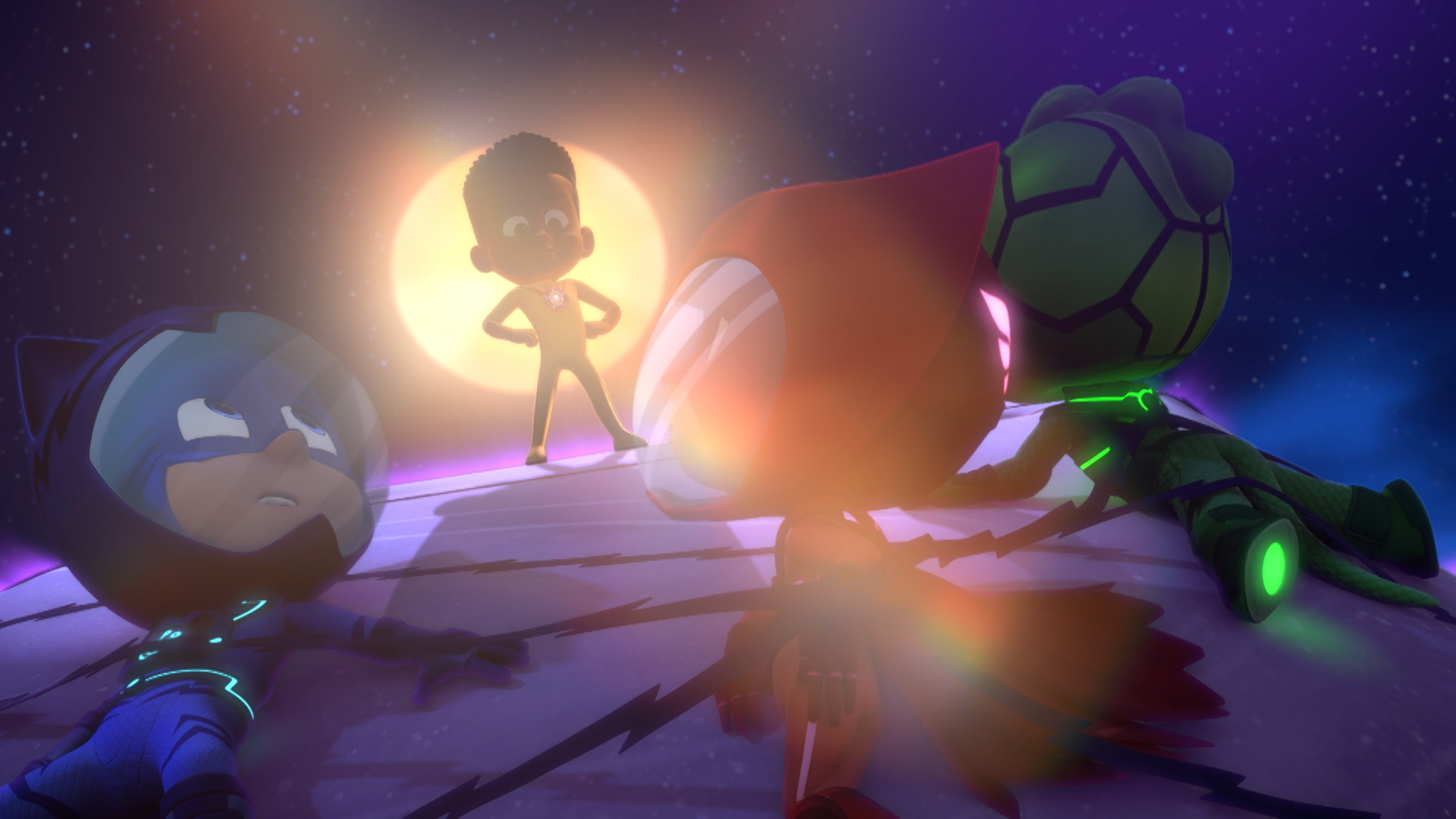 (吹) 【パジャマスク】「なぞの しょうわくせい」