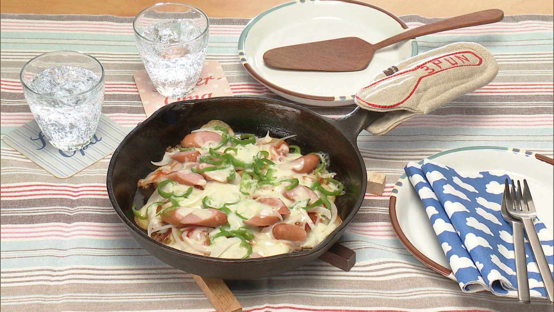 新じゃがのフライパンピザ