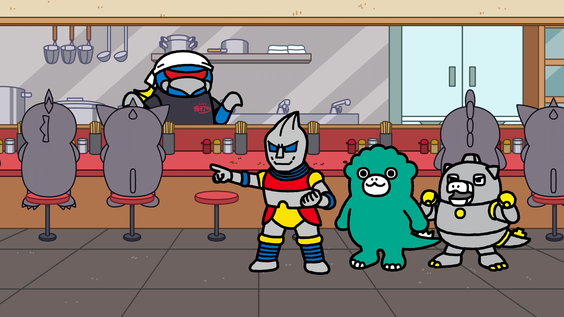 ちびガイガンvsちびJJ