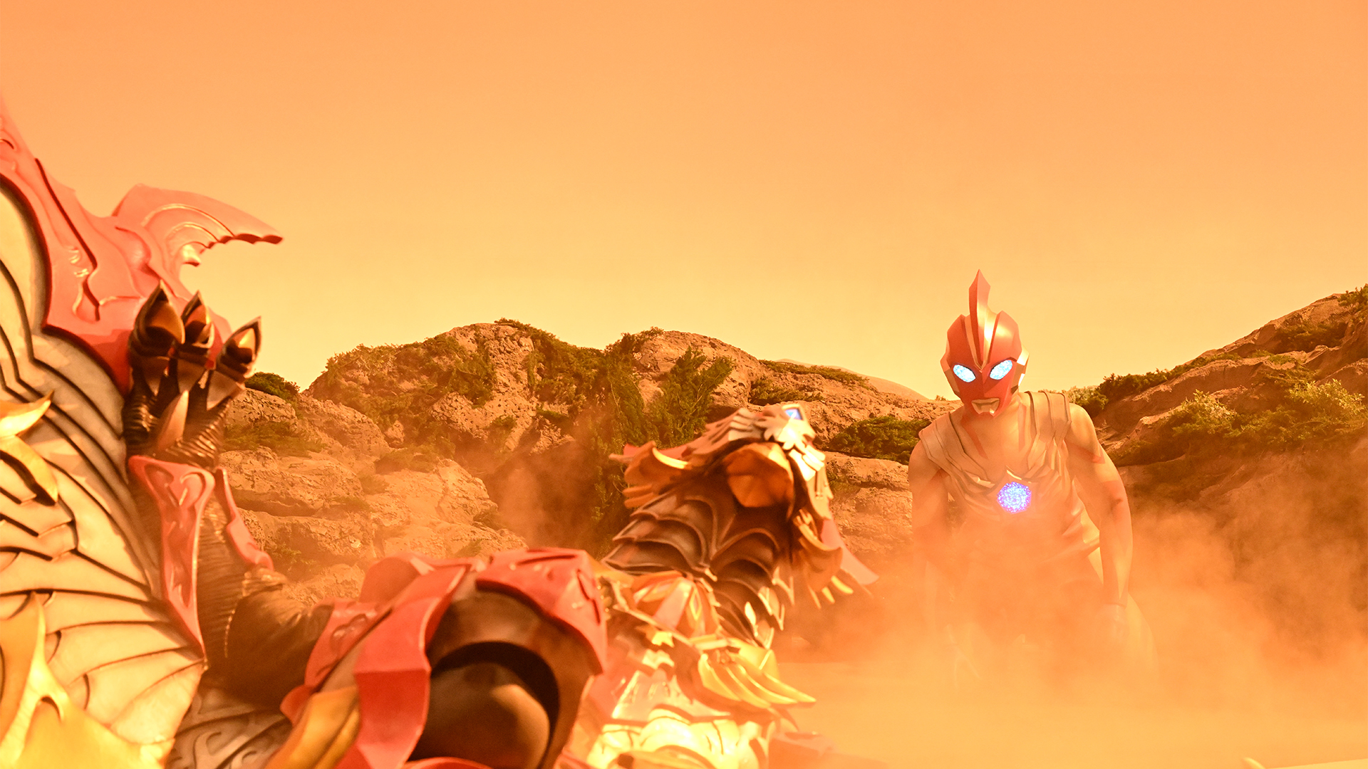 星を見つめる人