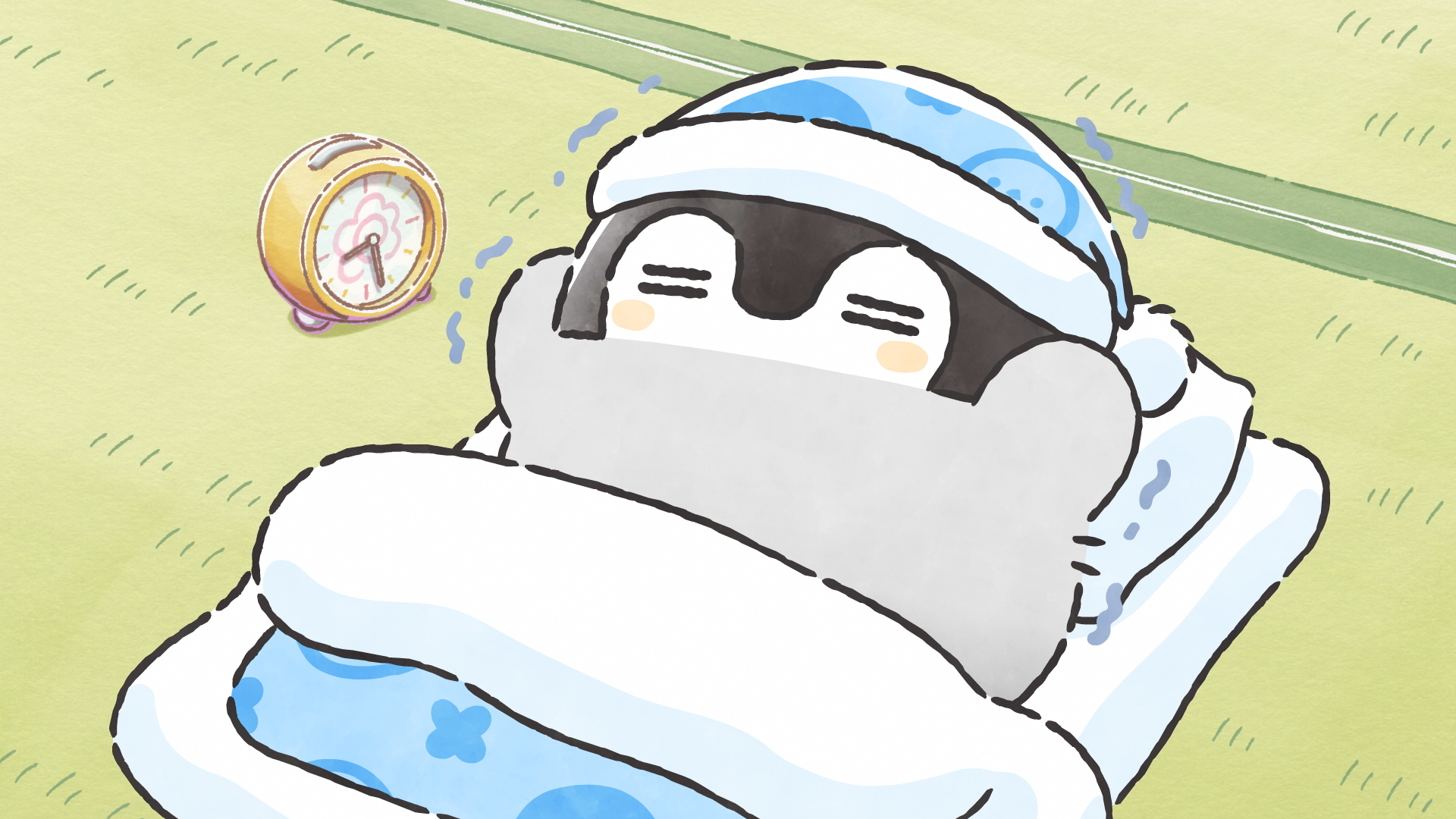 「起きられてえらい」